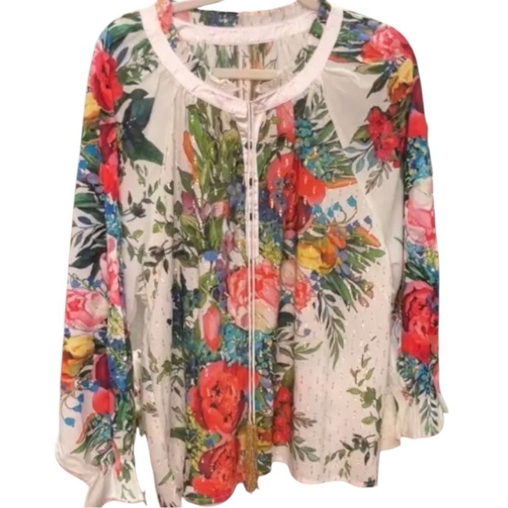 Aratta Large Zinnea Metallic Top - Picture 2 of 10